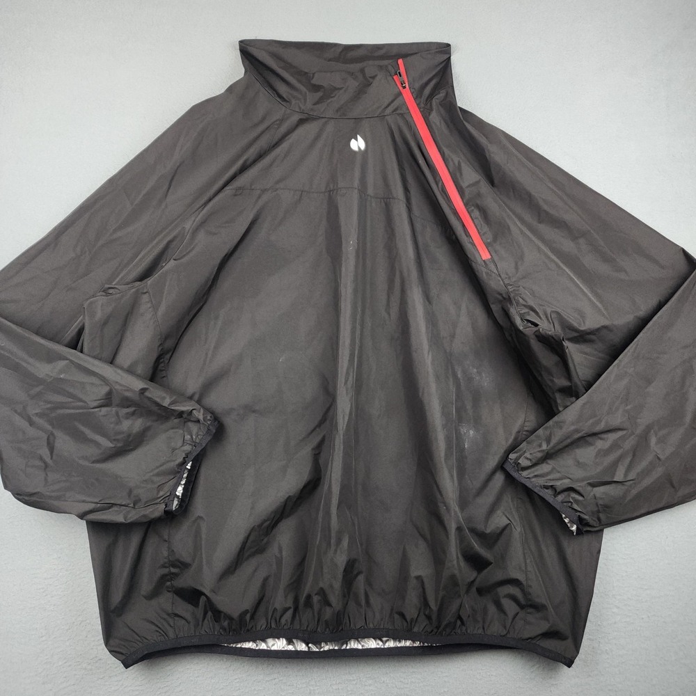 Hotsuit Jacket Womens 5XL Black 1/4 Zip Windbreaker Sauna Lined Pullover Sweat